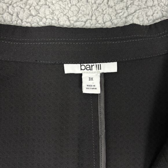 Bar III Women's Plus Size 3X Notched-Collar One-Button Blazer Jacket In Black - Picture 10 of 14